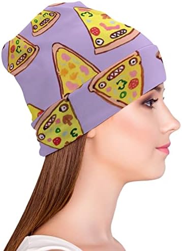 BAIKUTOUAN Pizza Party Print kapice za muškarce žene sa dizajnom Lobanja kapa