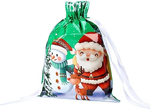 Božić Candy Bag Holiday Decora Home Slatka Elk Santa Uzorak Vezica Torba Božić Pakovanje Torba Desktop Decora