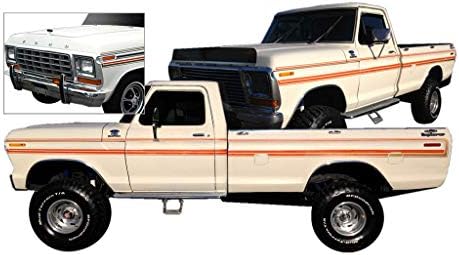 Zamena Phoenix Graphix za 1979. Ford F-150 F-250 Explorer Custom kamion naljepnica Grafički komplet - narandžasta / zlata