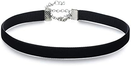 AnalysisyLove klasična crna baršunasta ogrlica za žene djevojke, rođendanski pokloni za Dan zaljubljenih, Cosplay nakit za Noć vještica