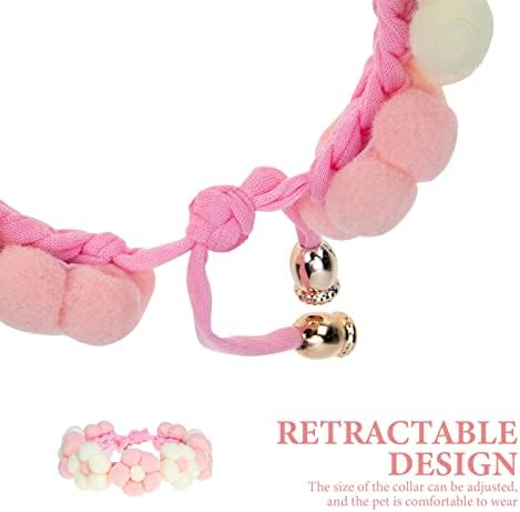 Ibasenice biserna ogrlica biserna ogrlica s vjenčanim dekorom luk luk za pse cvjetni ovratnik za kućne ljubimce Cvjetni ogrlica za