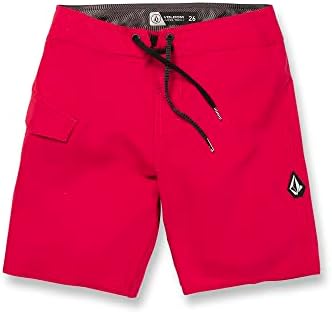 Volcom Boys' Mod Tech Boardshorts, Crvena Traka, 22