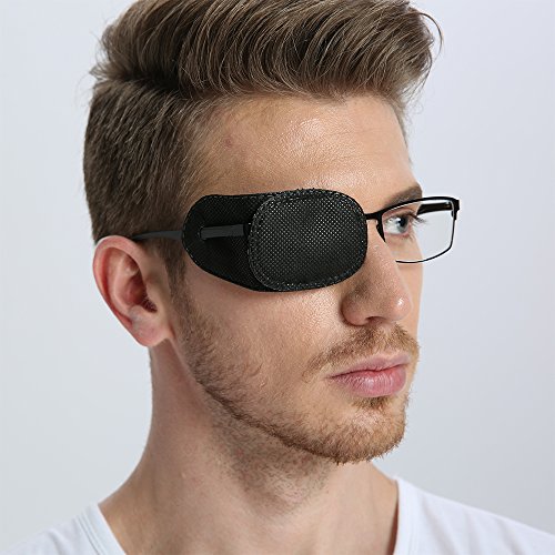 FCarolyn 6pcs zakrpa za naočale za liječenje lijenog oka / amblyopia / strabizma, crna