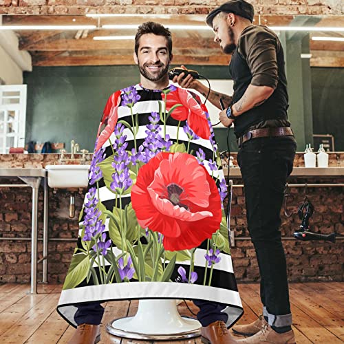 Vissunny Barber Cape Poopy Cvjetni prugalitsko rezanje kose salon za kosu ogrtač za pregače protiv statičke frizure za brijanje otporno