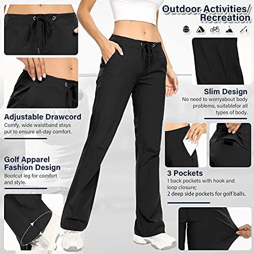 Ženske golf hlače Stretch lagana prozračna brzo suho, bilo kada na otvorenom čizme Cut Ležerne prilike, 2064, crna, SAD 6