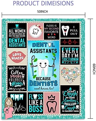 Joyloce Dental Assistant Practitioner Blanket rođendanski poklon 60 & 34; x50 & 34; - Dental Assistant Physician Nurse gift-Funny