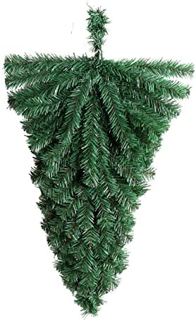 Lymoh Božić naopako drveni golo drvo unutarnji zid zeleni PVC ukrasni stablo Božićni zid viseći ukrasi cal_queen 120cm