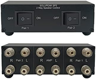 Premium 2 selektorski prekidač zvučnika, dvosmjerni Stereo Audio Spremnik Switcher Comundit Box za višekanalni amp AMP A B sklopke