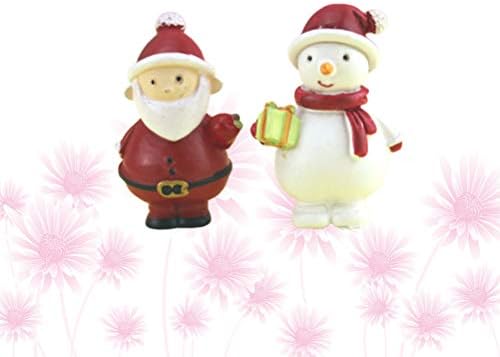 Abaodam 2kom Creative Cartoon Santa Claus i snjegović u obliku torta dekoracije za tortu Božić stranka koristi za proslavu Božića