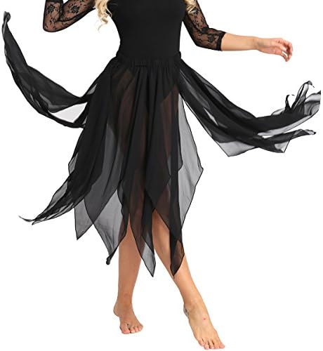 Acsuss Womens Trnly Dance Šifon suknje Asimetrična strana Split Maxi suknje kostim