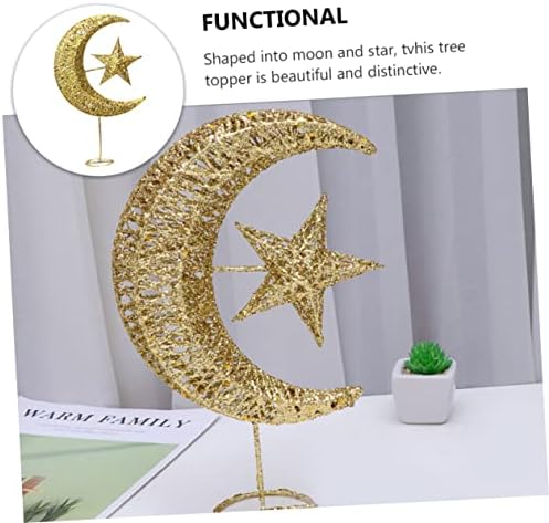 Osaladi 1pc Drvo Star LED Decor Decor Wedding Decor Star Decor Moon Star Noćna svetlost Eid Mubarak Lamp Tree Stars Metal Star Festival