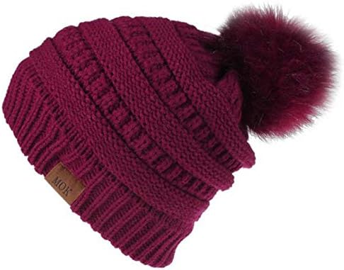 Slouchy kapa šešir za muškarce žene rastezljive kape Pom Pom obične rebraste pletene kape za hladno vrijeme lobanje otporne na vjetar
