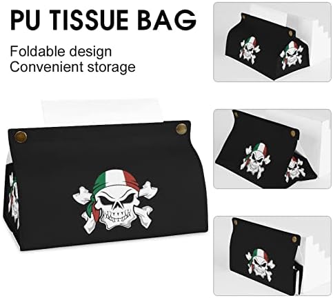 Italija Pirateflag tkiva tkiva Tkiva s lubanjem PU kožnog tkiva Tkiva držač pravokutnog lica Organizator papira