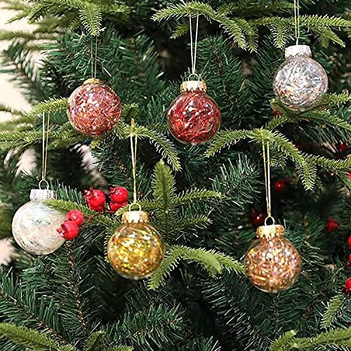 Božićni viseći ukrasi, božićni ukrasi, Xmas Baubes, 4pcs Božićne kuglice Privjesni ukrasi Plastični krastavci, ukrasi za božićno drvce