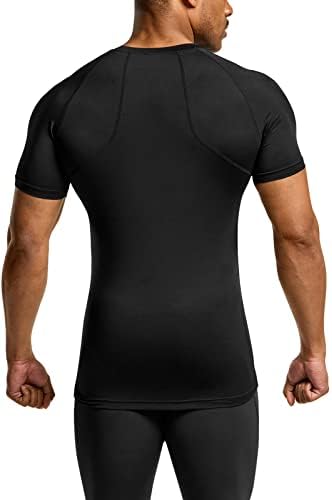 Athlio 1 ili 3 pakovanje muške hladne suhe kratke rukave kompresijske košulje, sportske majice za osnovni sloj, atletska košulja za