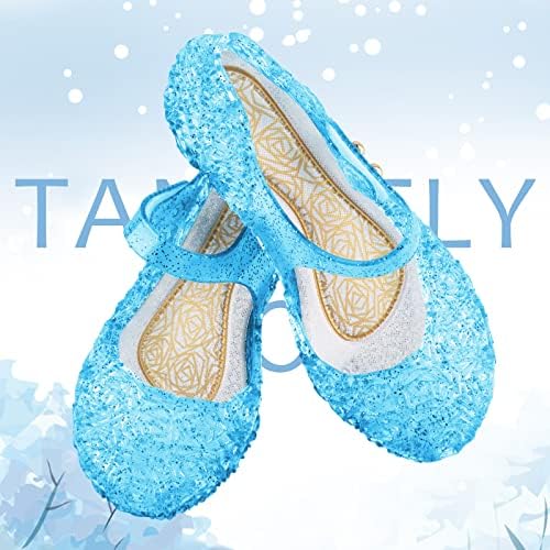 TANDEFLY Frozen inspirisan Elsa Stanovi Mary Jane Dance Party Cosplay cipele, Snow Queen princeza sandale za male Djevojčicestoddler,