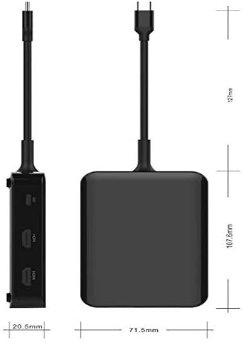 Brzi 9 u 1 Multi-port USB C Dual HDMI Adapter sa Ethernet portom 2 USB 3.0 portovi 1080p VGA PD punjenje 3.5 mm audio podrška čitač