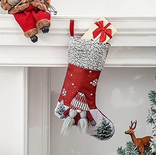 IOPQO torbe sakupljaju velike veličine 100 božićnih prazničnih materijala Torbe čarape božićne stablo poklone moda