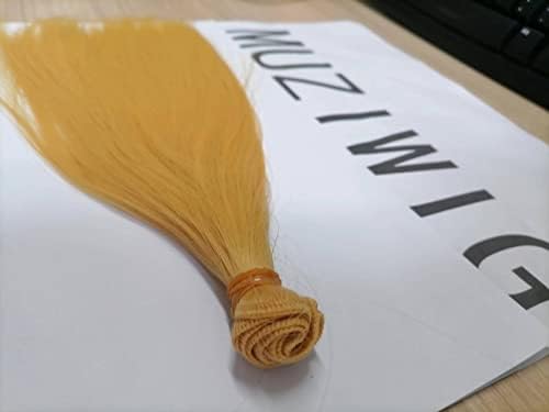 Muziwig lutka dlaka 9,9 x 39,4 u, 5rolls ravno crvenkasto otporna na toplotnu otpornost na kosu Easy Handcraft Materijali za diy 1/3