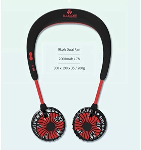 Blueidee prijenosni izrezni tip ventilator BI-NF18 BESPLATNI Personal Fan - prenosivi USB punjivi mini ventilator - dizajn slušalica