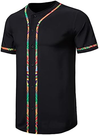 Wenkomg1 kratke rukave majice za muškarce proljeće ljeto majice labave majice afrički Print Casual Vanjska dukserica L0324