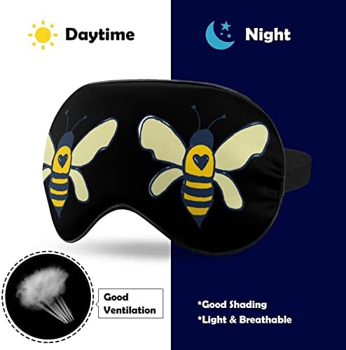 Pčele smiješno spavanje maska ​​za oči meka navlaka za oči s podesivim noćnim sjenilom za muškarce za muškarce