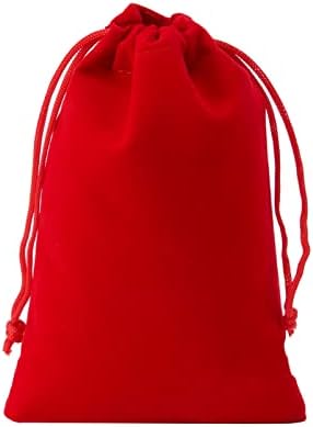 Tendwarm 20kom 3x4 inča baršunaste torbe sa vezicama za božićno vjenčanje Crvene poklon torbe Party Favors
