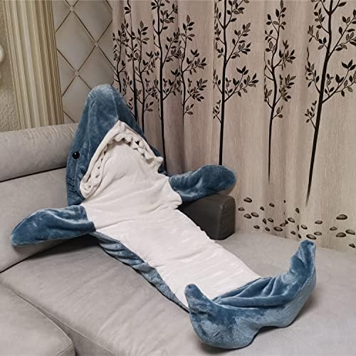 Morski pas super mekani ugodno flannel hoodie morski pas za spavanje morski pas nožni runo bacanje pokrivača za odrasle djecu Cosplay