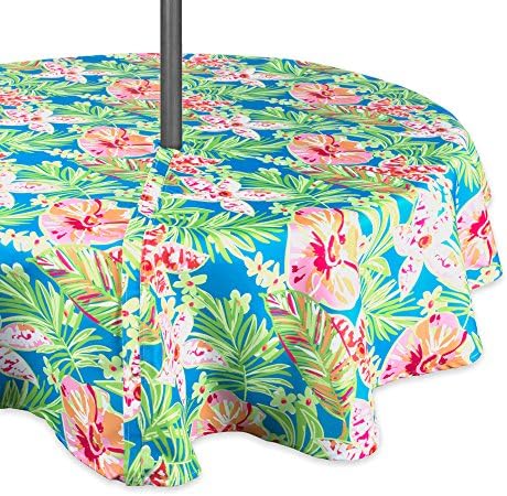 Dii Summer Floral Outdoor Tabletop Collection, Stain Resistant & amp; vodootporan, 52 okrugli sa patentnim zatvaračem, Floral