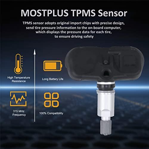 MonedPlus 4 paketa 315MHz TPMS senzor za nadgledanje pritiska tlaka guma Kompatibilan sa Infiniti Ex37 / FX 2013 40700-1L0-
