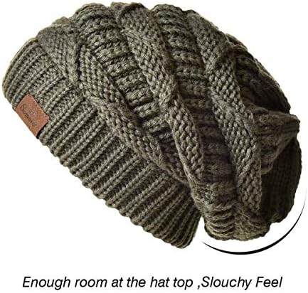 Somaler pletena kapa za žene prevelike krupne zimske Slouchy kape Ski kapa