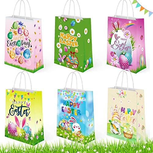 KORHONEN 18kom Uskršnje poklon torbe, Uskršnje Gnome Rabbit Party Favor torbe, Easter Egg Bunny Treat Goodie Candy Tote Torbe za proljetne