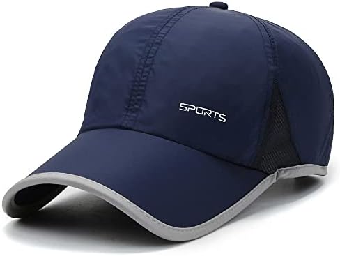 Croogo Muške kapice za sušenje bejzbol lagana ultra tanka sportska šešira dahaju hlađenje performanse šešir za ljetnu mrežicu