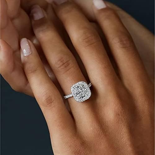 925 Srebrni pozlaćeni kubični cirkonijski zaručnički prsten za žene modne nakit za vjenčanje za žene