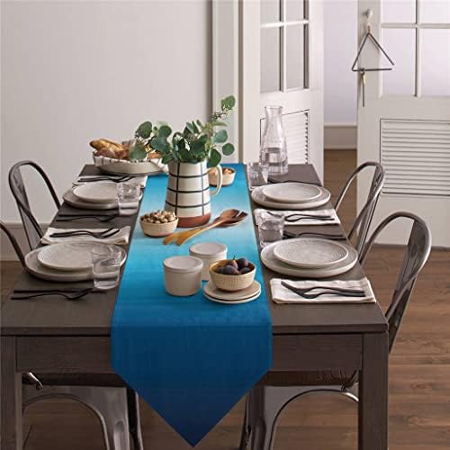 Jahh Plavi gradijentni stol trkač kuhinje trpezarijski stol dekor vjenčani stol za stolnjak i placemat