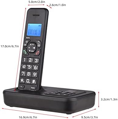 Zykbb proširivi bežični telefon telefon na sekretaricu 3 linije LCD displej HAMP-BESPLATNI POZIVI 16 jezika za ured
