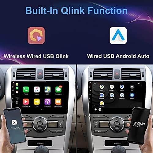 KSPIV Android Auto Stereo za univerzalni sa IPS ekranom, 10 inčni 2 Din auto Radio sa Carplay / Android Auto/Bluetooth / GPS navigacijom