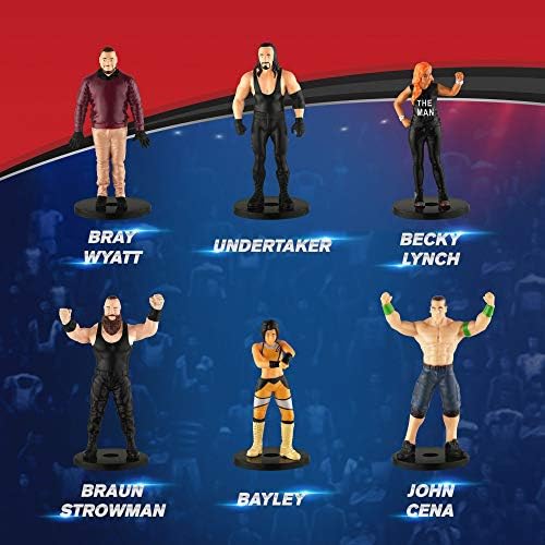 WWE Superstar Pencil Toppers, Set 12 – WWE Superstars za pisanje, dekor za zabave, Toppers pokloni – Bray Wyatt, Undertaker, Becky