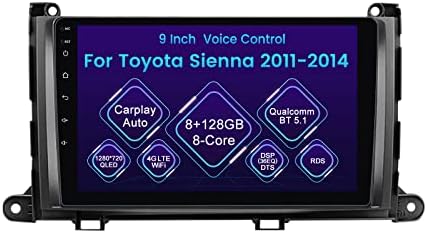 Android 11 Auto Radio Stereo za Toyota Sienna 2011-2014, Biorunn 9 inčni GPS Navi Okta jezgro glasovna kontrola Carplay Android Auto,