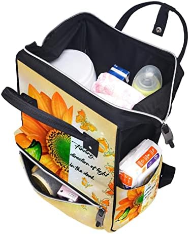 Guerotkr Travel Backpack, Bag za pelene, Backpad Pelenerine, Leptir Light Sunflower Motto