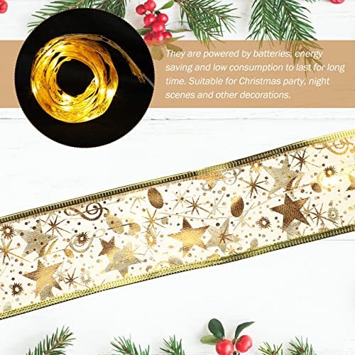 jojofuny dekorativno omotavanje Zlatna viseća Svjetleća Božićna Zvjezdana čista spavaća soba uradi sam vijenac šik i praznično vjenčanje