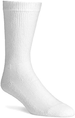 Dijabetičke čarape za fizičare Dijabetičke čarape Dijabetičke čarape za muškarce - čarape posade 12-pakovanje u bijeloj boji - veličine 13-15