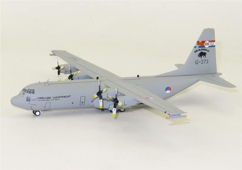 JFOX Holandija AIR Force C-130H-30 Hercules G - 273 BLACKBULLS 100 godina godišnjica sa postoljem 1/200 DIECAST avion unaprijed izgrađen