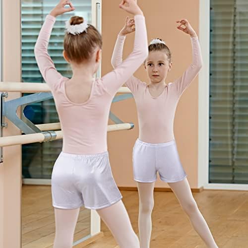 2 kom Girls Gimnastics Hotsovi Glitter baletni plesni kratke hlače Preusbling atletske metalne djevojke atletske kratke hlače za djecu