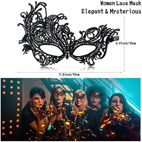 Maska za eritemske maske za žene, Venecijanska Čipkana maska za maskenbal za Noć vještica Mardi Gras kostimirana zabava, pogodna za