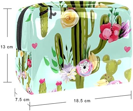 Tbouobt kozmetičke vrećice za žene, torba za šminku Travel Toaletska torba Organizator, Cvetni kaktus