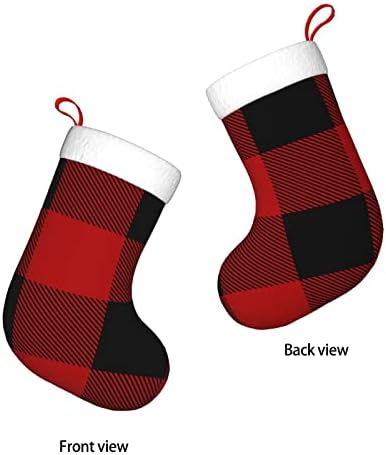 Austenstern Božićne čarape Lumberjack Crveni plaćeni dvostrani kamin viseći čarape
