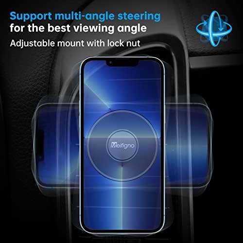 Meifigno magnetni nosač za prtljažni otvor za iPhone 14/13/12 [Snažna snaga] [Nadopljena klip zraka] Montiranje automobila za automobile