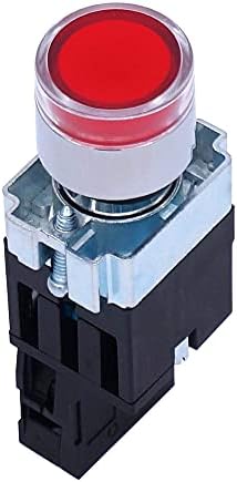 PCGV 22mm 1 NC Crveni LED gumb Switch 440V 10A PushButton sklopke sa LED lampicama 110V