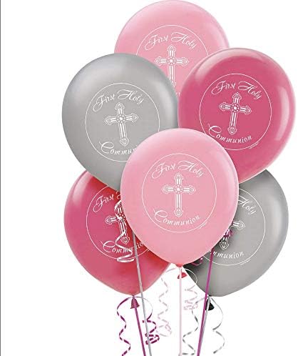 Izabrane prve zajedništvo lateks baloni / roze, srebro-12& 34; / pakovanje 15